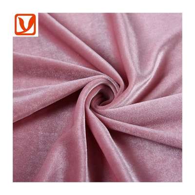 Customized Design Stretch Plain Dyed 95 %Polyester 5% Span Korea Velvet Fabric For Dress