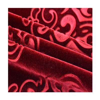 High Quality Elegant Customized Super Soft  Knitting 3D Embossed Velvet Fabric