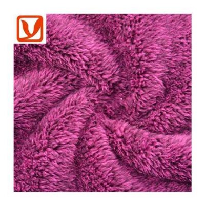 High Quality Knit 100% Polyester Double Brushed Cationic Fleece Fabric For Clothes