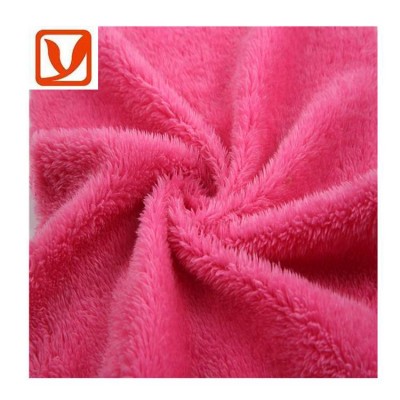 Comfortable Solid Color Two Side Brushed 100% Polyester Sherpa Fleece Fabric