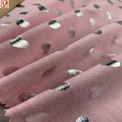 2020   rose shadow heather silverfoil   polyester DTY/FDY/SPUN  quality fleece oneside brush hoodie fabric textile